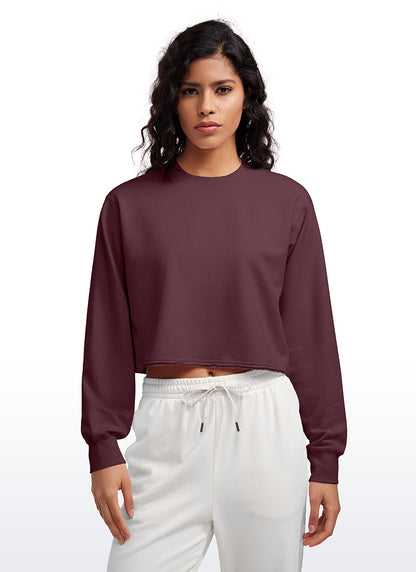 Amenity Double Raw Hem Sweatshirt