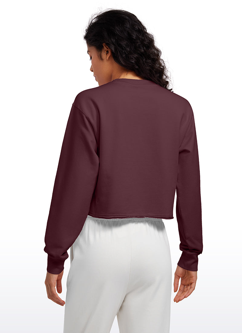 Amenity Double Raw Hem Sweatshirt