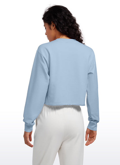 Amenity Double Raw Hem Sweatshirt