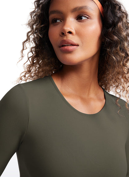 Butterluxe Front Seam Cropped Long Sleeve