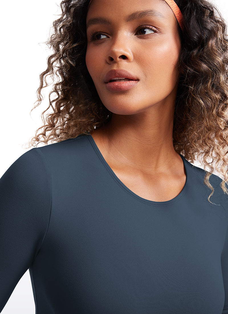 Butterluxe Front Seam Cropped Long Sleeve