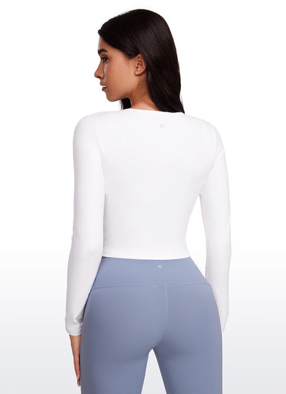 Butterluxe Front Seam Cropped Long Sleeve