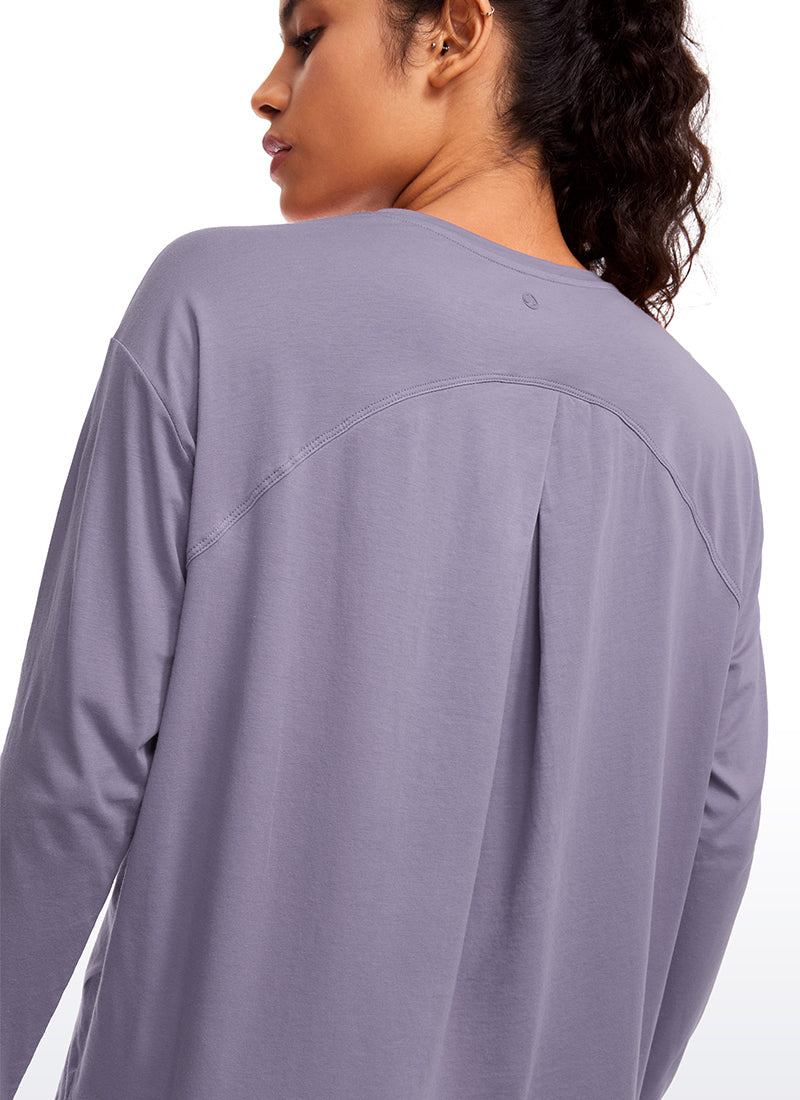 Pima Cotton Long Sleeves Crew Neck
