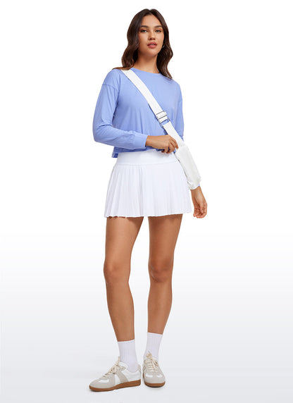 Pima Cotton Cropped Loose Fit Long Sleeve
