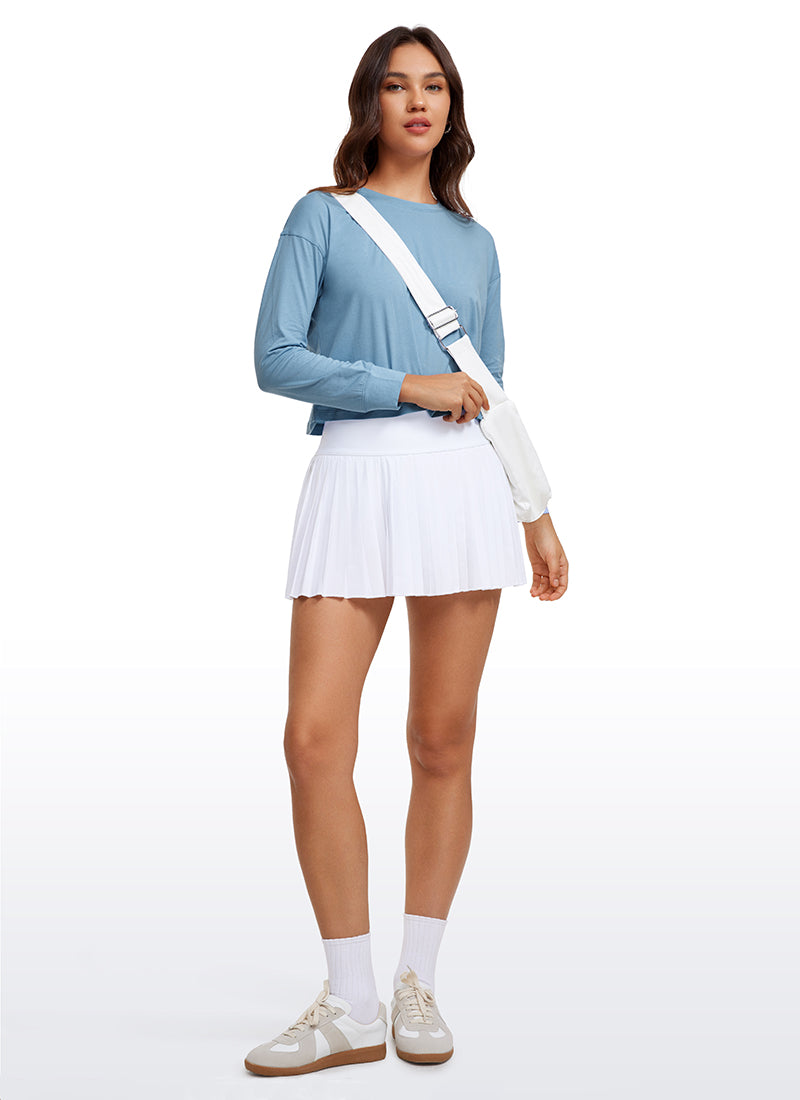 Pima Cotton Cropped Loose Fit Long Sleeve