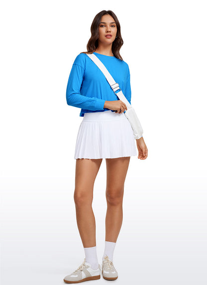Pima Cotton Cropped Loose Fit Long Sleeve
