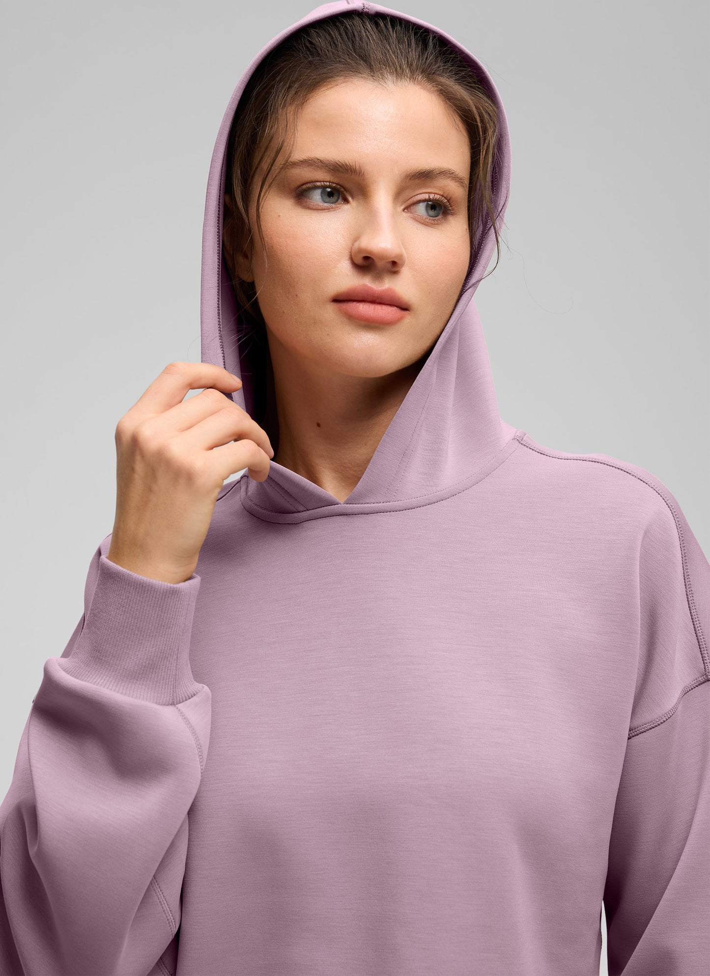 SoftAura Cropped Pullover Hoodie