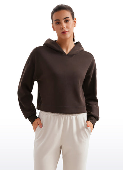 SoftAura Cropped Pullover Hoodie