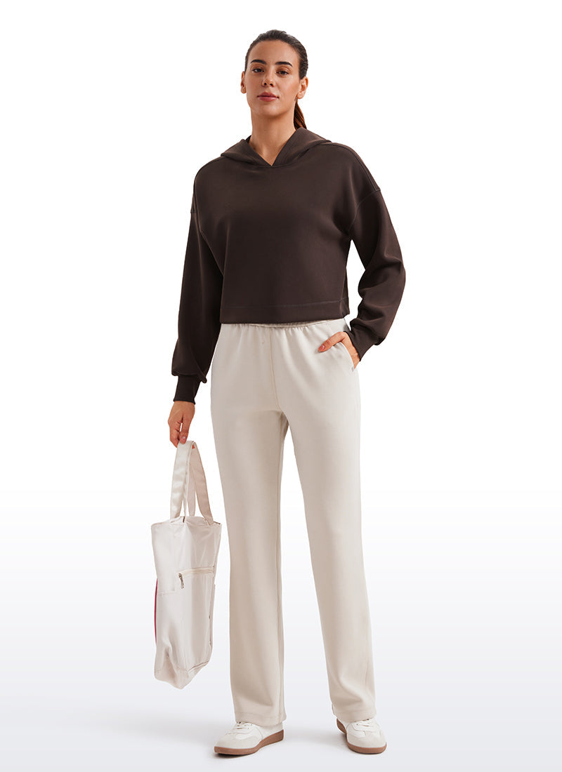 SoftAura Cropped Pullover Hoodie