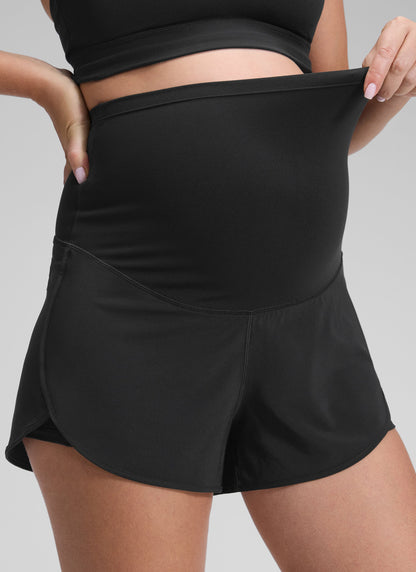 Feather-Fit Soft 2 in 1 Maternity Short 3''