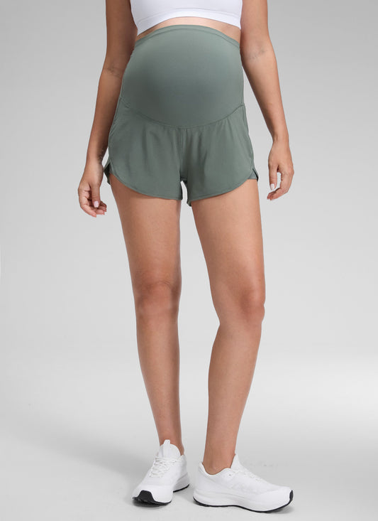 Feather-Fit Soft 2 in 1 Maternity Short 3''
