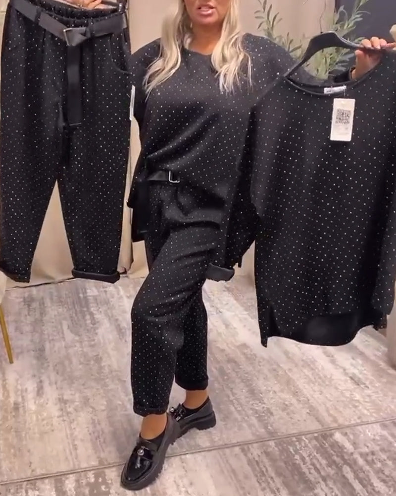 Round Neck Temperament Leisure Suit