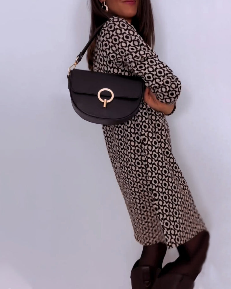 Commuting casual long sleeve dress