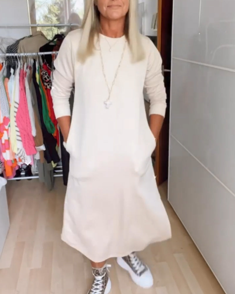 Casual round neck dress
